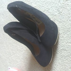 Just fab black wedge heel